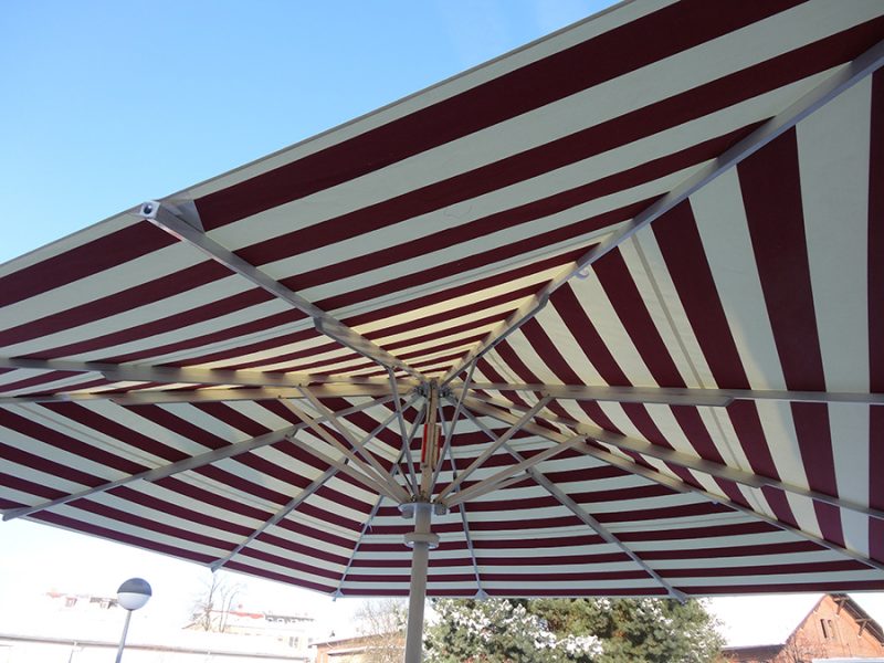 Große Sonnenschirme neu bespannen Solexo